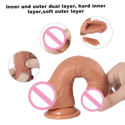 Pênis Homem Dildo Liquido de Silicona Sucção Soft Ultra Realista Dildo Para Mulheres