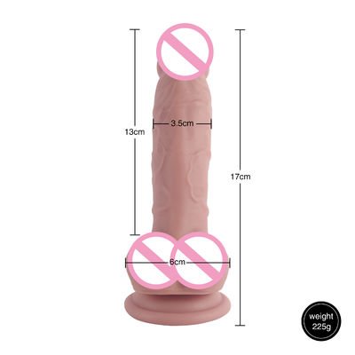 XS-WBB10018 Pênis Masculino Realista Dildo Líquido Macio Silicone Borracha Brinquedos Sexuais Para Mulheres Forte Sucção Copo Mãos-F
