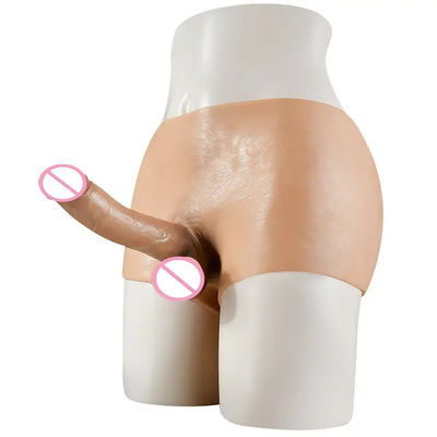 Homens roupa interior Homem Penis Artificial Faixa Em Dildo Calcinha Oca Sólido 820g