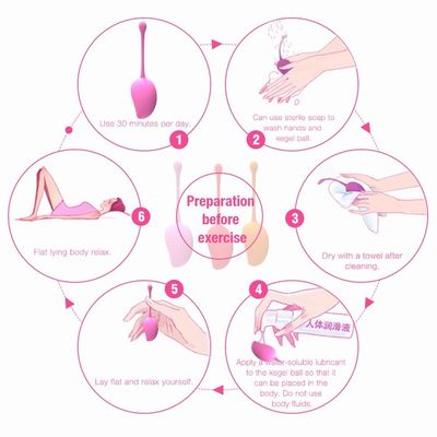 Vibrator de bola de Kegel de silicone Vibrator de vagina anal de bola de aperto de Kegel