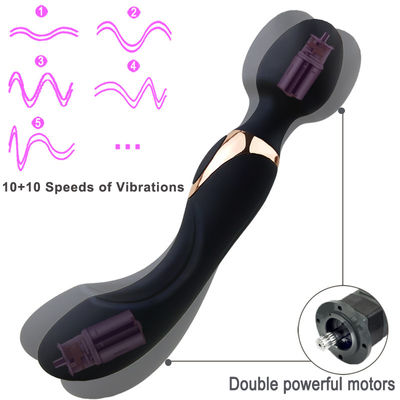 22cm Mulheres Pessoais AV Wand ODM 300g Vibrator do Clit Recarregável Massagista de vareta