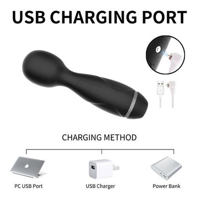 Mini Wireless Japão AV Bastão meninas mamando rata Vibrator Bastão de Massagem Negro