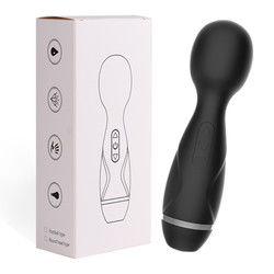 Mini Wireless Japão AV Bastão meninas mamando rata Vibrator Bastão de Massagem Negro