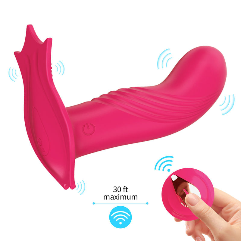 Vibrator de sexo remoto de longa distância Mulheres brinquedo de sexo sem fio Calcinha Vibrator 15cm