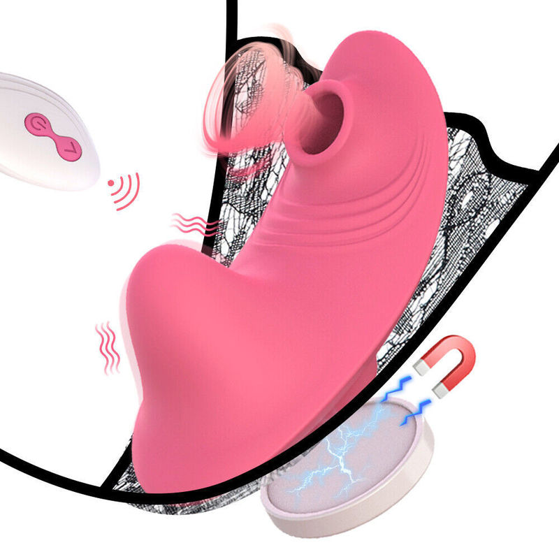 Roupas íntimas sexys Vibratores sexuais para adultos Calcinha Clitóris Chupa-chupa brinquedo para mulher 9cm x 4,3cm