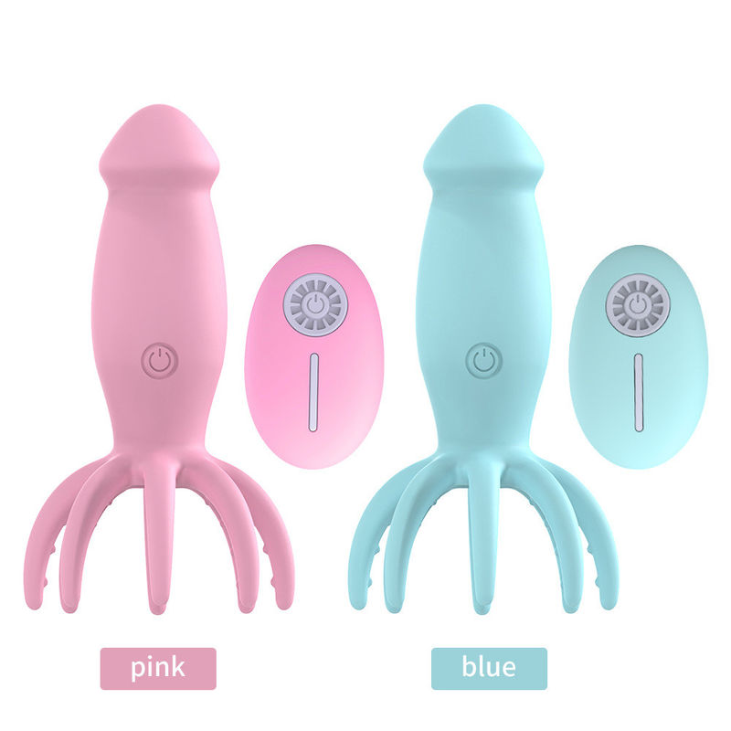 Mini Vibratores do Ponto G 8 Dedo Vibrator de Polvo Massagista de Cabeça