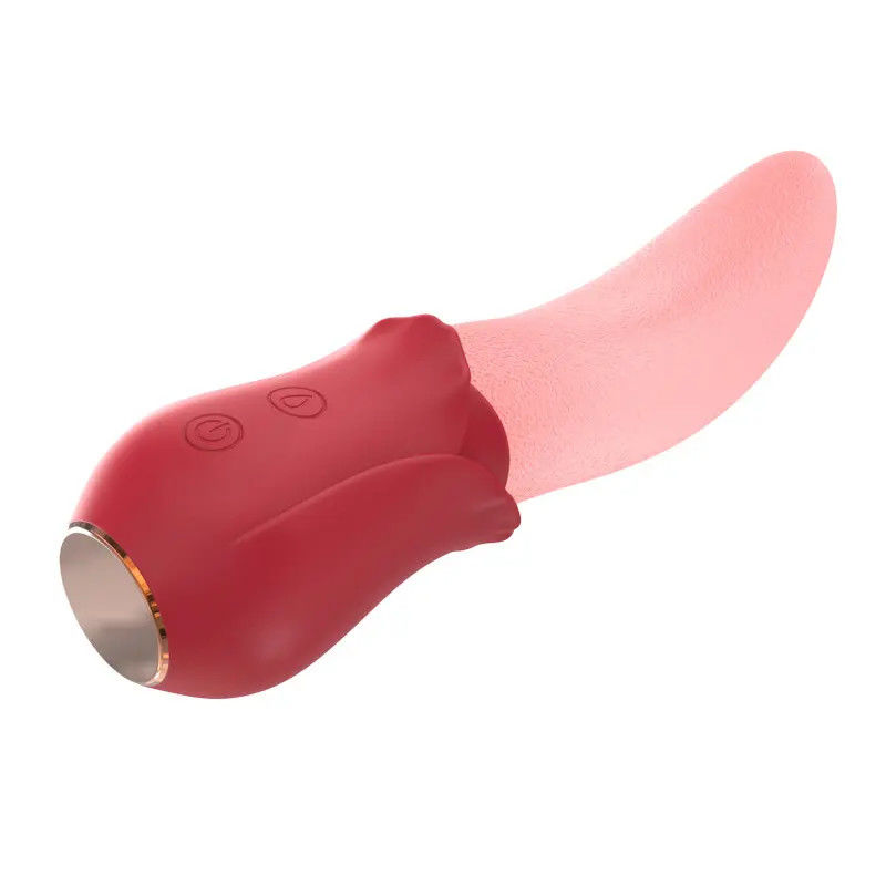 250g Rose Vibrator Brinquedo Sexual Mamilo Estimulador do Clitóris Usável Vibrator de Linguagem Longa
