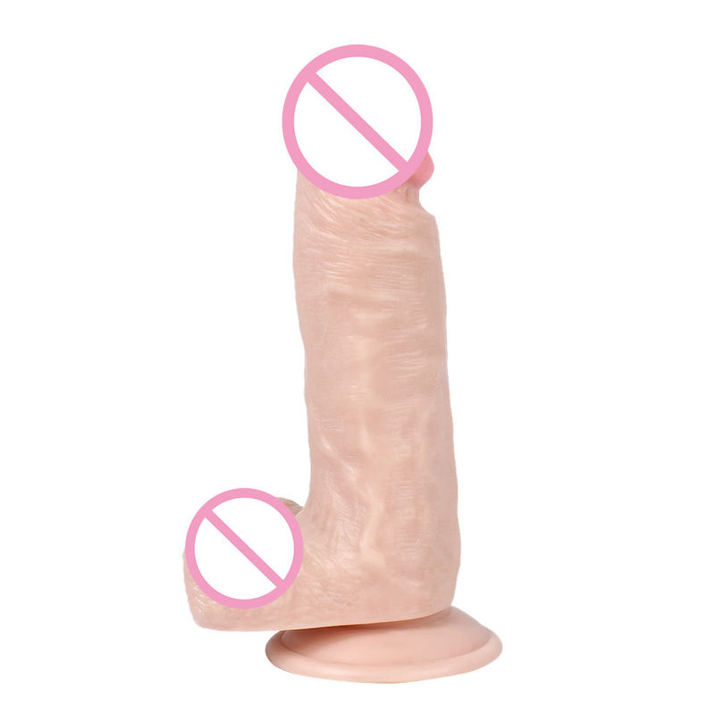 Carne Pênis Homem Realista Dildo 17,5 X 3,5cm Mulheres Adultas Brinquedos Sexuais Líquido Macio Silicone