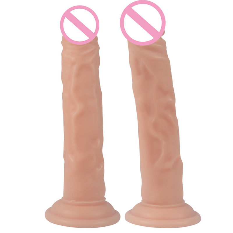 100% à prova d'água 7.28 polegadas Grande Realista Suave Dildo Realista Sentido Olhar CE